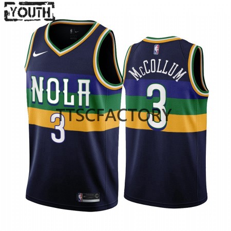 Maglia NBA New Orleans Pelicans C.J. McCollum 3 Nike 2022-23 City Edition Navy Swingman - Bambino